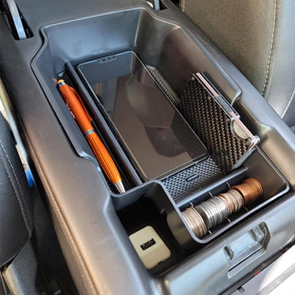 Center Console Organizer Compatible with Chevy Colorado/Gmc Canyon 2015-2021 2022, Armrest Insert Tray Secondary Storage Box-Black