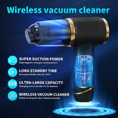 OMO Handheld Cordless Vacuum Cleaner, 5000PA Portable Car Vacuum, Integrated Suction and Blowing Cordless Vacuum, Suitable for Households, Cars, and Pets